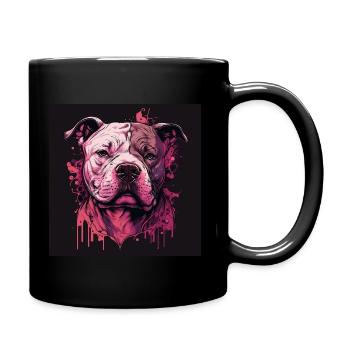 American Staffordshire Terrier - Tasse einfarbig - Schwarz - Rechts