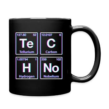 Techno Rave Electro Raver Chemie Periodensystem - Tasse einfarbig - Schwarz - Rechts