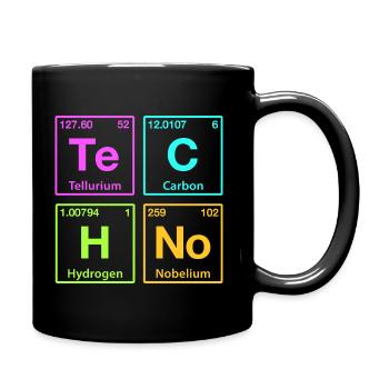 Techno Rave Electro Raver Chemie Periodensystem - Tasse einfarbig - Schwarz - Rechts