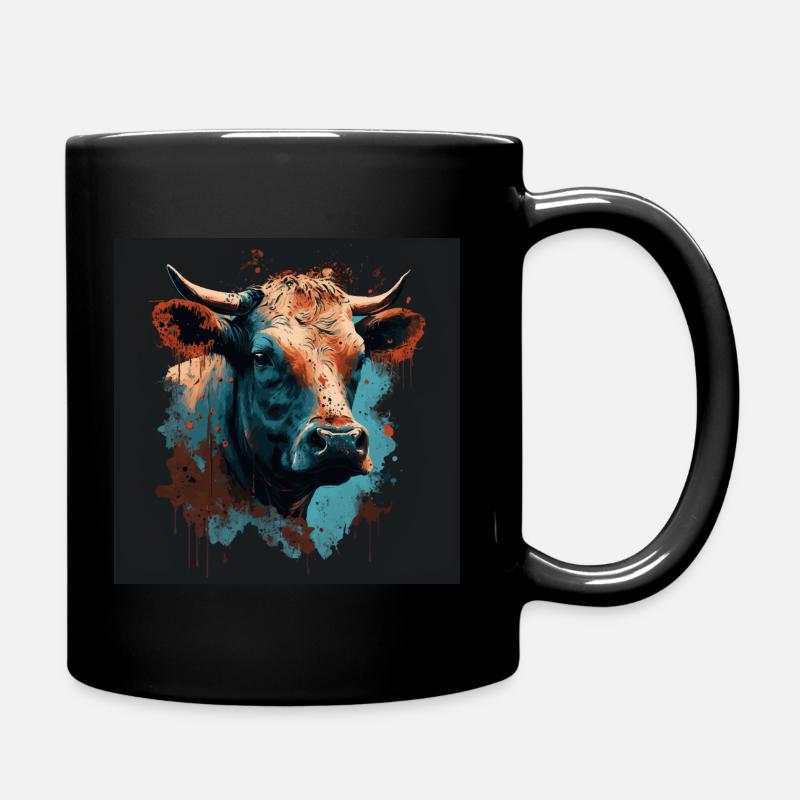Une vache - Mug uni - noir