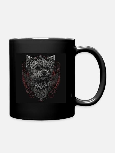 Yorkshire Terrier - Tasse einfarbig - Schwarz