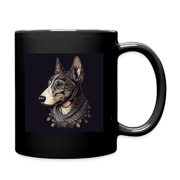Bull terrier - Full Colour Mug - black - Right