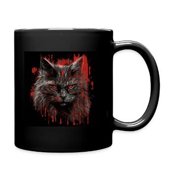 Maine Coon Horror - Tasse einfarbig - Schwarz - Rechts
