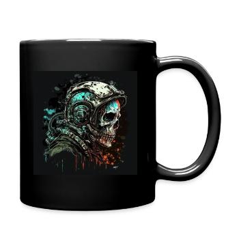 Zombie Astronaut - Tasse einfarbig - Schwarz - Rechts