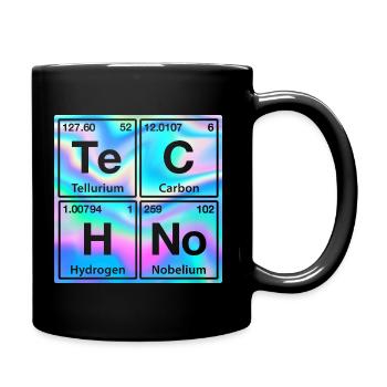 Techno Rave Electro Raver Chemie Periodensystem - Tasse einfarbig - Schwarz - Rechts