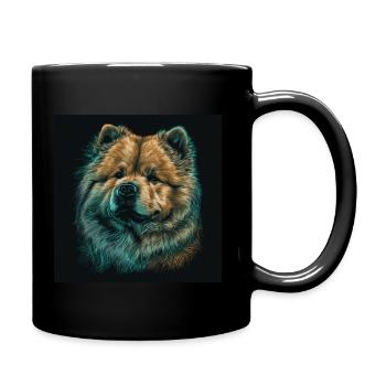 Chow Chow - Tasse einfarbig - Schwarz - Rechts