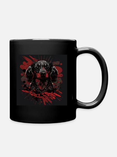Dachshund Puppy - Full Colour Mug - black