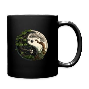 Yin&Yang - Tasse einfarbig - Schwarz - Rechts