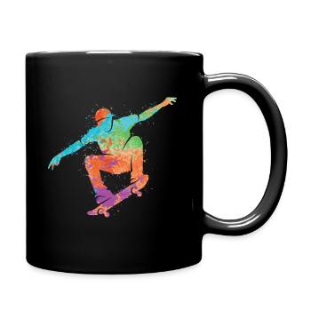 Skateboarder Skater coloré Skater Skateboard - Mug uni - noir - Droite