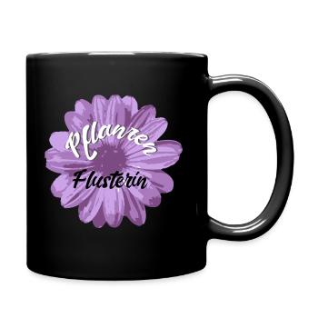 Pflanzenflüsterin Blume - Tasse einfarbig - Schwarz - Rechts