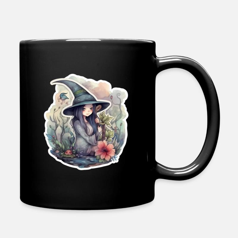 sweet witch in the water - Full Colour Mug - black