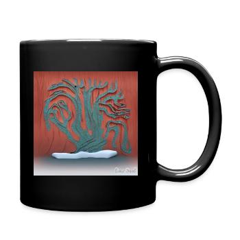Alter Baum wartet auf den Frühling - Tasse einfarbig - Schwarz - Rechts