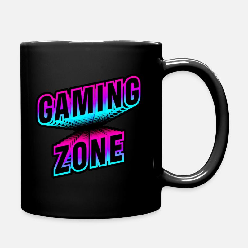 Gaming Zone neon 3D - Tasse einfarbig - Schwarz