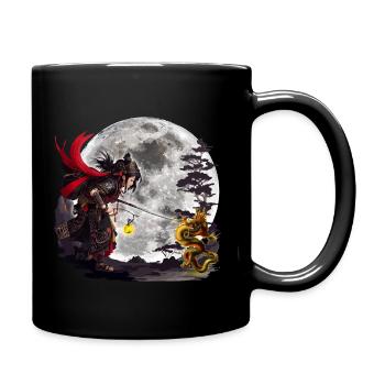 Asian golden Dragon and Warrioress 5000 - DIGITAL - Tasse einfarbig - Schwarz - Rechts