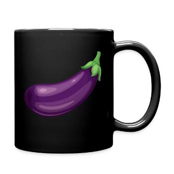 Aubergine - Tasse einfarbig - Schwarz - Rechts