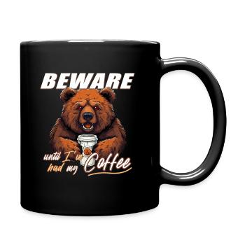 Beware until I've had my Coffee - AI generated - Full Colour Mug - black - Right