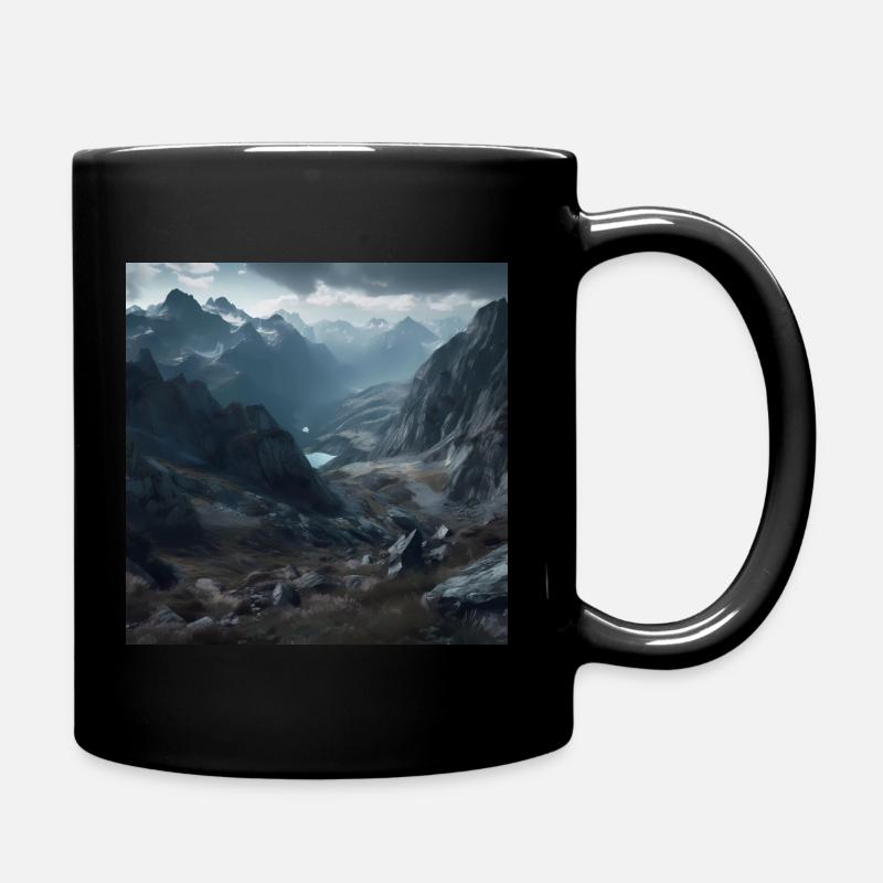Österreichische Berglandschaft - Tasse einfarbig - Schwarz