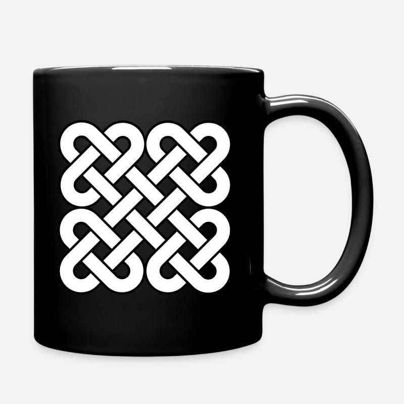 Entrelac - Mug uni - noir