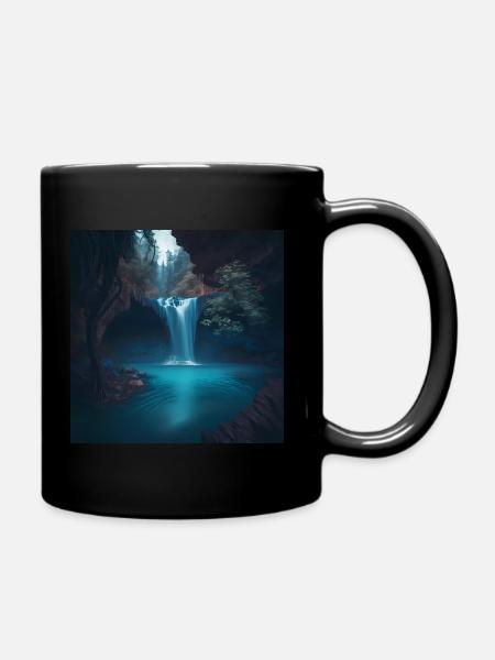 Waterfall - Full Colour Mug - black