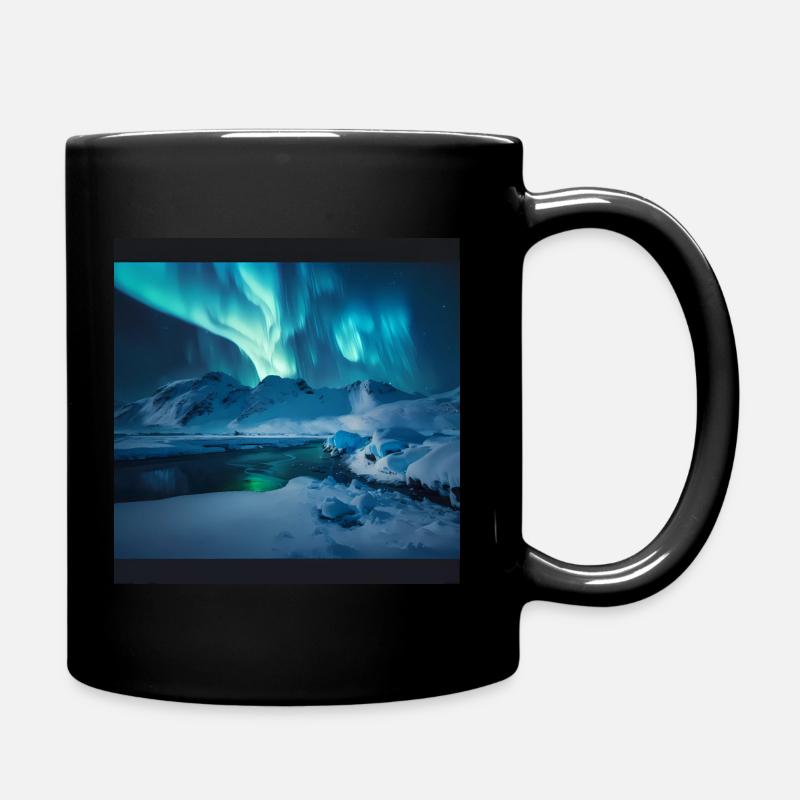 Aurore boréale - Mug uni - noir