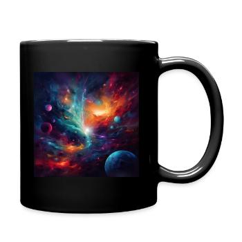 Space Abstract Space and Time Universe - Full Colour Mug - black - Right
