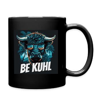 Be kuhl Kuh - Tasse einfarbig - Schwarz - Rechts