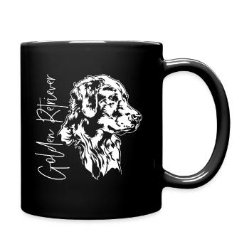 Golden Retriever Portrait Chien Chiens Wilsigns - Mug uni - noir - Droite