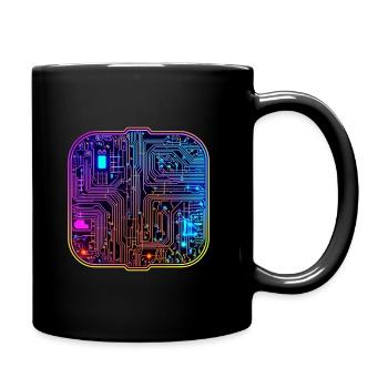 Circuit Chip - Full Colour Mug - black - Right