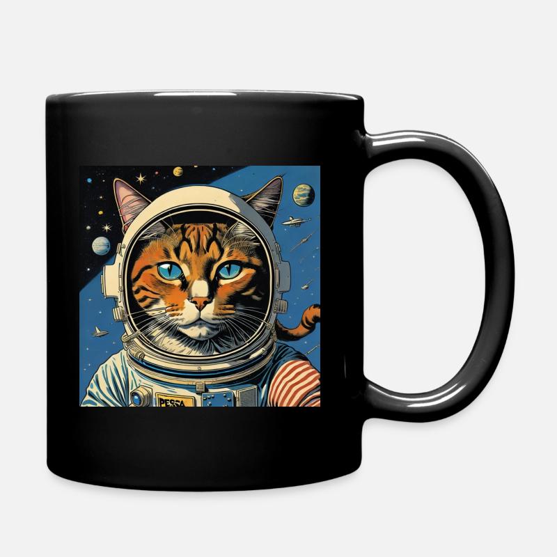 Spacecat Comicstyle - Mug uni - noir