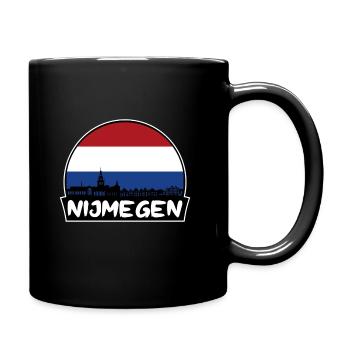 Nimègue Pays-Bas Flag Skyline Silhouette Trave - Mug uni - noir - Droite