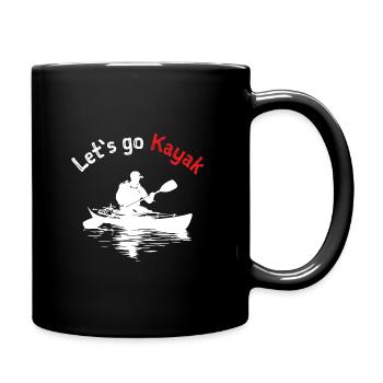 Let's go Kayak - Full Colour Mug - black - Right