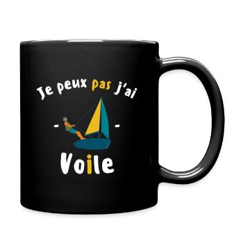 Je peux pas j ai Voile - Mug uni - noir - Droite