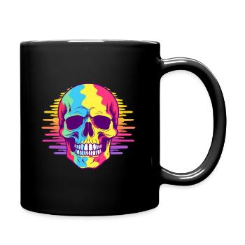 Rainbow skull - Tasse einfarbig - Schwarz - Rechts