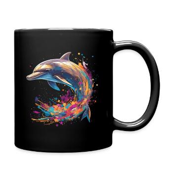 Dolphin Power Animal - Mug uni - noir - Droite