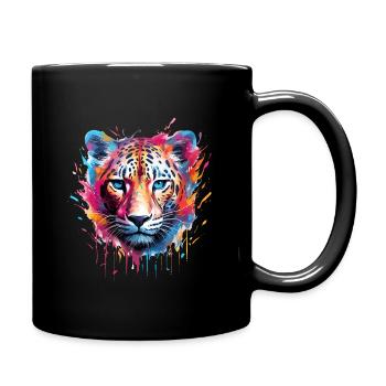 Léopard Power Animal - Mug uni - noir - Droite