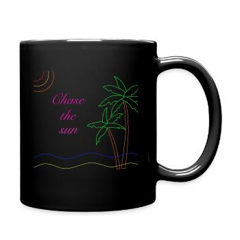 Chassez le soleil - Mug uni - noir - Droite