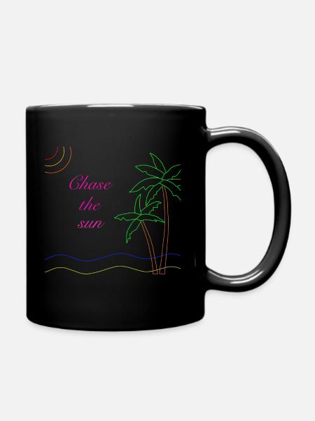 Chase the sun - Tasse einfarbig - Schwarz