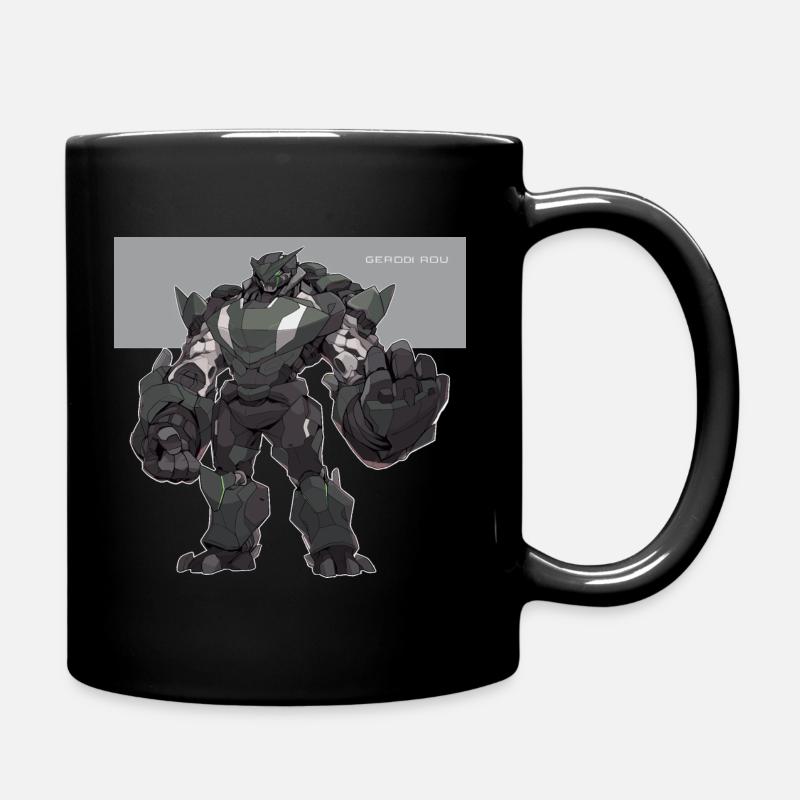 Grauer grüner Mecha - Tasse einfarbig - Schwarz