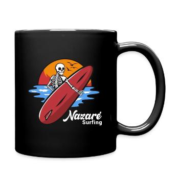 Nazare Surfing Portugal - Mug uni - noir - Droite
