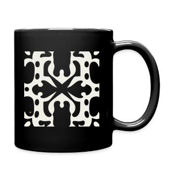 Abstract, élégant graffic design blanc - Mug uni - noir - Droite