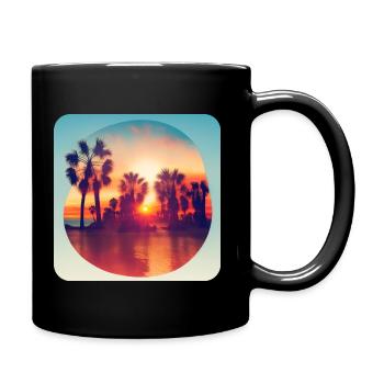 SOMMER SONNENUNTERGANG - Tasse einfarbig - Schwarz - Rechts