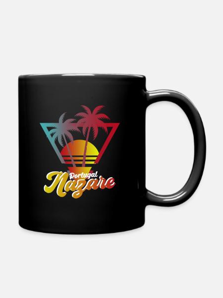 Nazare Surf Paradise Portugal - Mug uni - noir