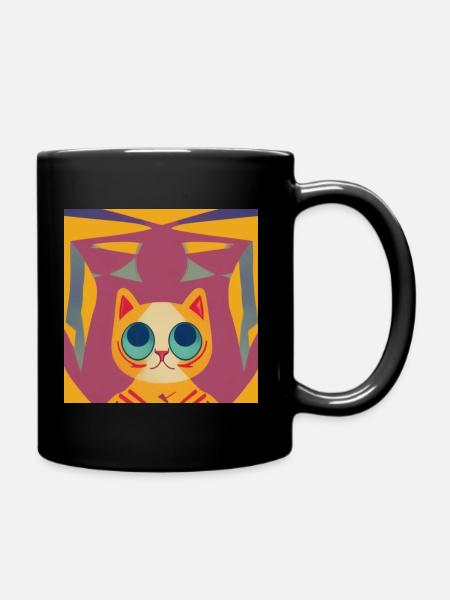 Crazy cay - Full Colour Mug - black