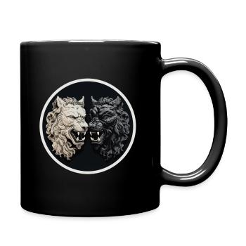 Fantasy Typeword: Greek ancient Cerberus - Full Colour Mug - black - Right