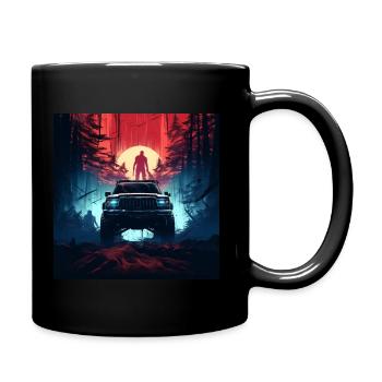 Waldwächter: Post Apokalypse - Tasse einfarbig - Schwarz - Rechts