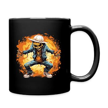 Happy Halloween Jack O Lantern Dabbing Monster - Full Colour Mug - black - Right