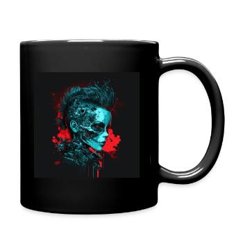 Zombie Punk Girl - Tasse einfarbig - Schwarz - Rechts