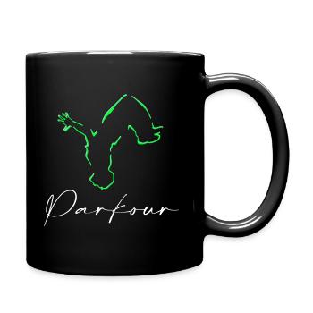 Parkour - Tasse einfarbig - Schwarz - Rechts
