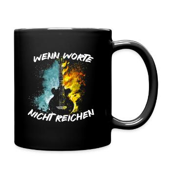 Gitarre - Wenn Worte nicht reichen - Tasse einfarbig - Schwarz - Rechts