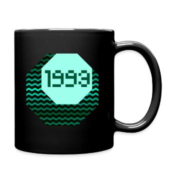 Geburtsjahr Shirt Game Pixel Retro 1993 - Tasse einfarbig - Schwarz - Rechts